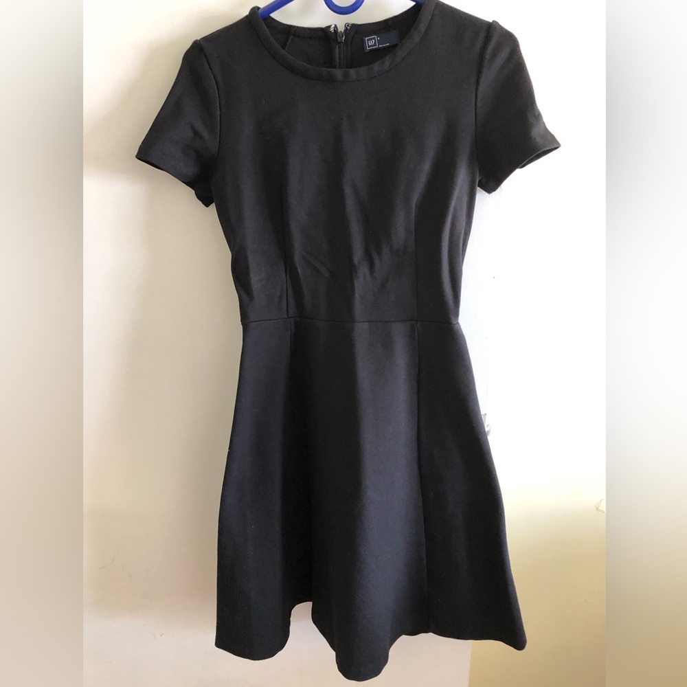 Gap short sleeves fit and flare dress